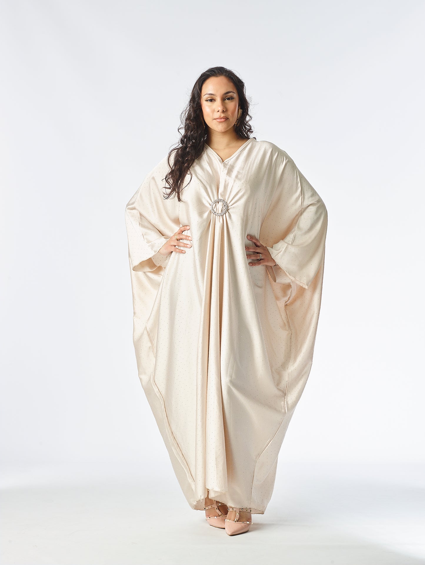 Women's Casual Buckle Stone Kaftan for Summer - Womenswear